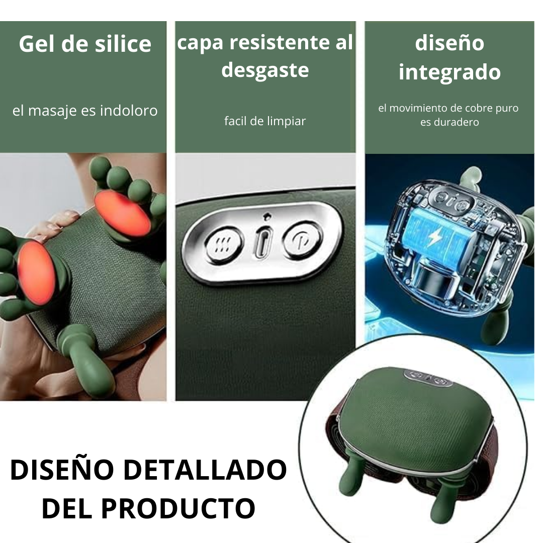 MASAJEADOR BIONICO 3D CON CALOR/ ALIVIA DOLOR Y ESTRES
